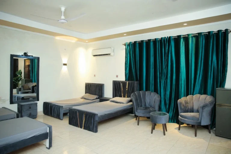 Luxury private suite accommodation at Lifeline Rehab Center in Islamabad.