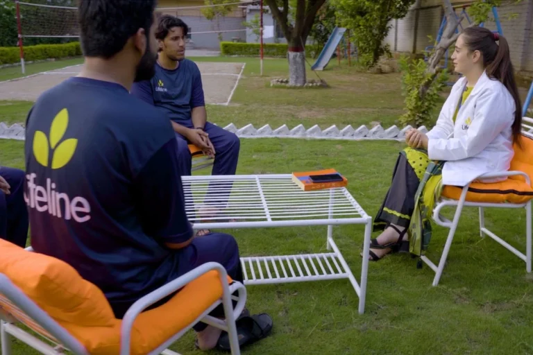 Professional psychologist consulting a patient at Lifeline Rehab Center in Islamabad.