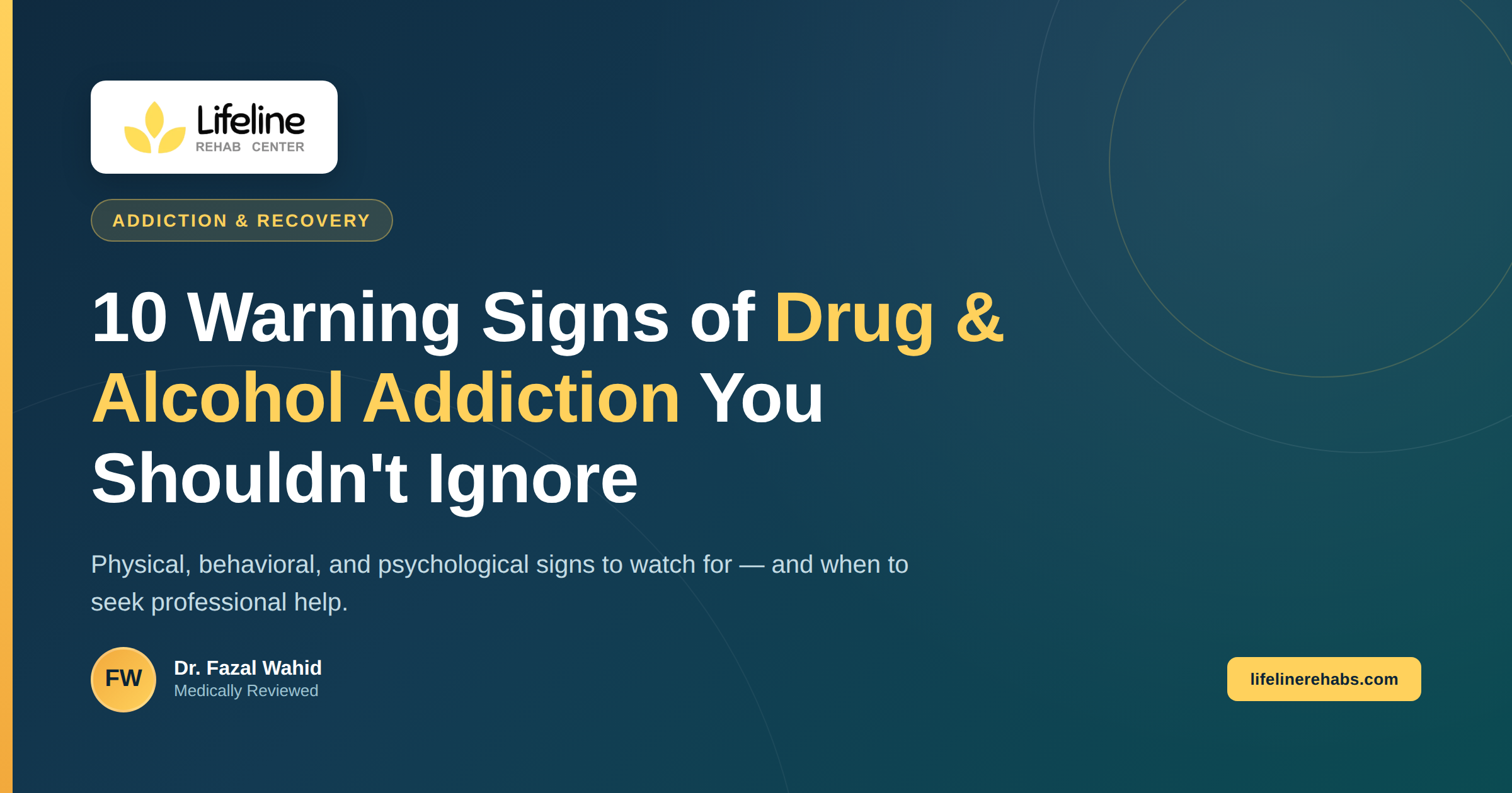 Signs of Drug & Alcohol Addiction Lifeline Rehab Islamabad